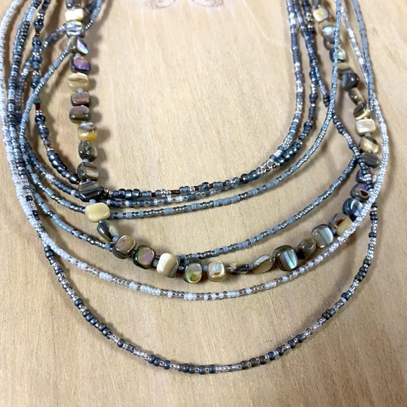 Silpada shell seed necklace with beads - Picture 4 of 7